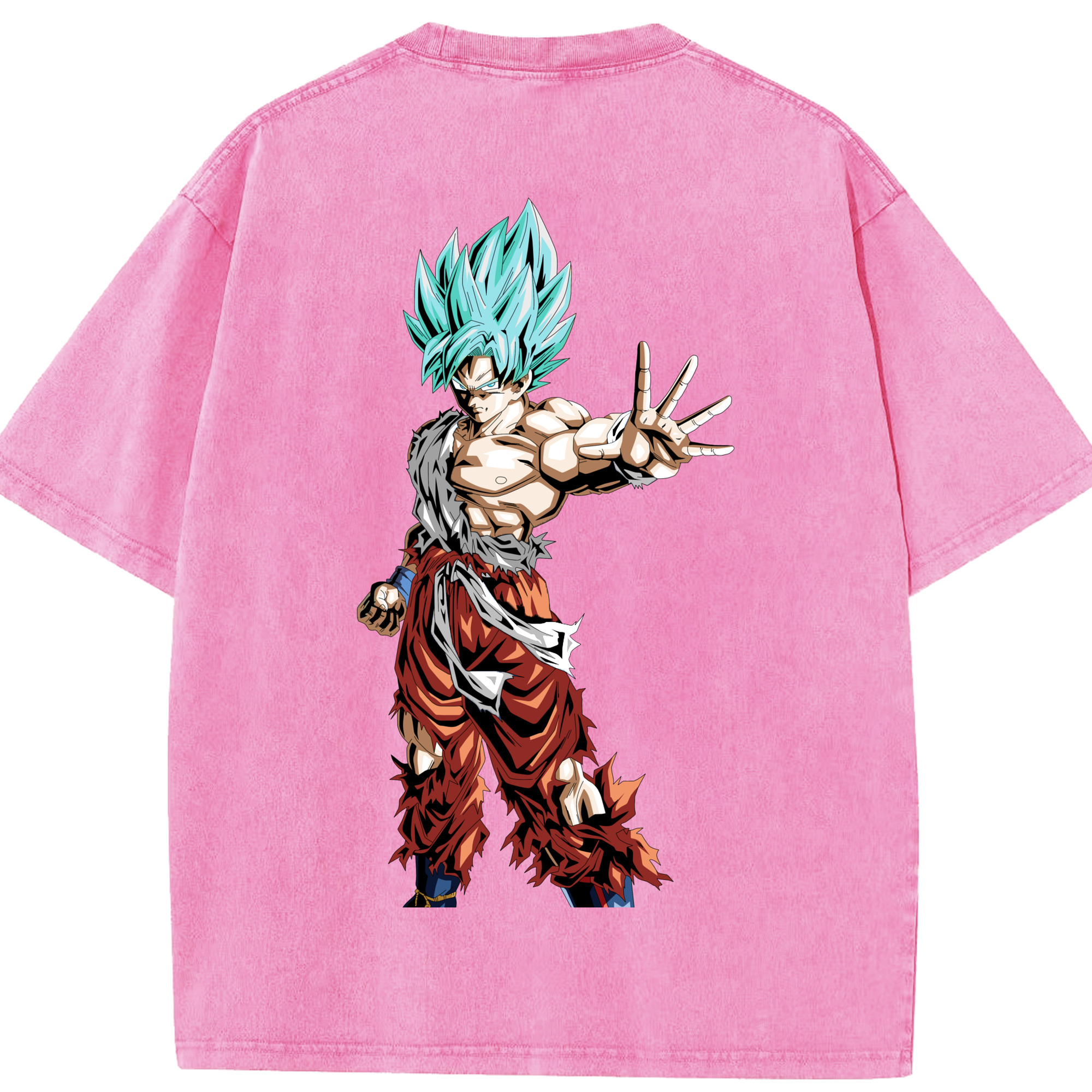 （画像用） ドラゴンボール 孫悟空（そん ごくう）Son Goku カカロット DRAGON BALL Kakarotto 綿100% ヴィンテージ風 半袖Tシャツ（背面プリント）